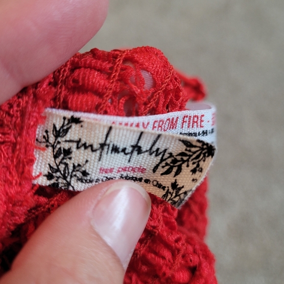 Free People Miss Dazie Bralette In Red Hot Size Small - Picture 6 of 6